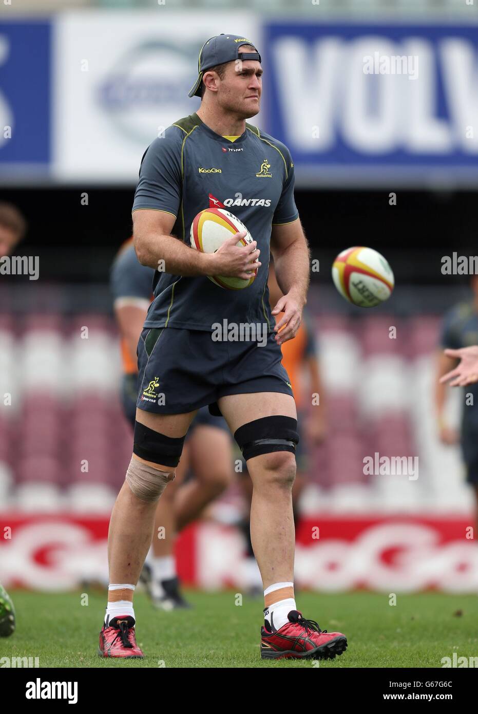 Australias james horwill during the training session at ballymore hires stock photography and
