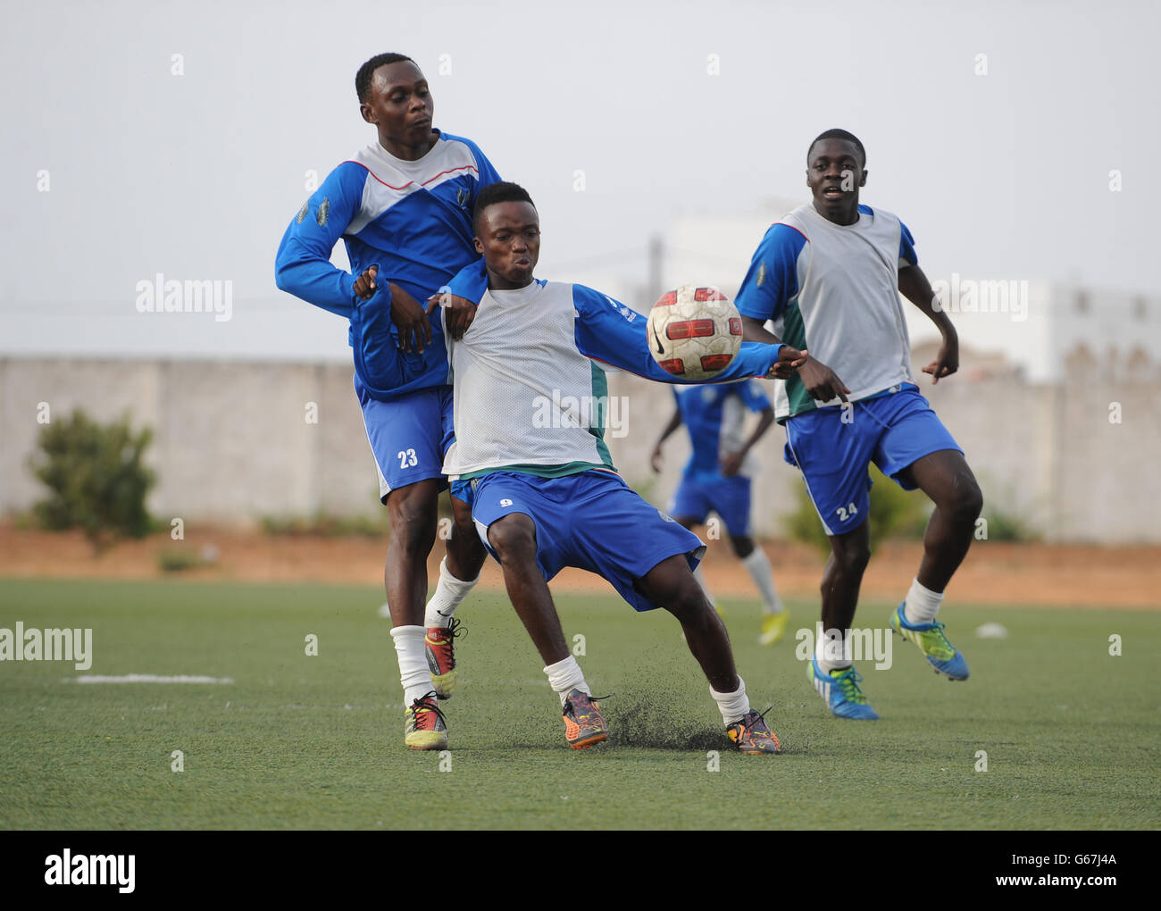 Members of the Aspire Academy play a training match at their base. PRESS ASSOCIATION Photo. Picture date: Wednesday June 26, 2013. Photo credit should read: Joe Giddens/PA Wire Stock Photo