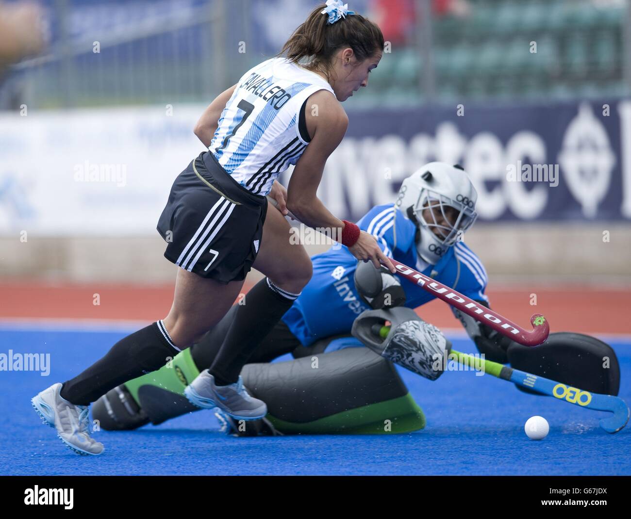 Hockey - Investec World League Semi Finals - South Africa v Argentina - Chiswick Stock Photo
