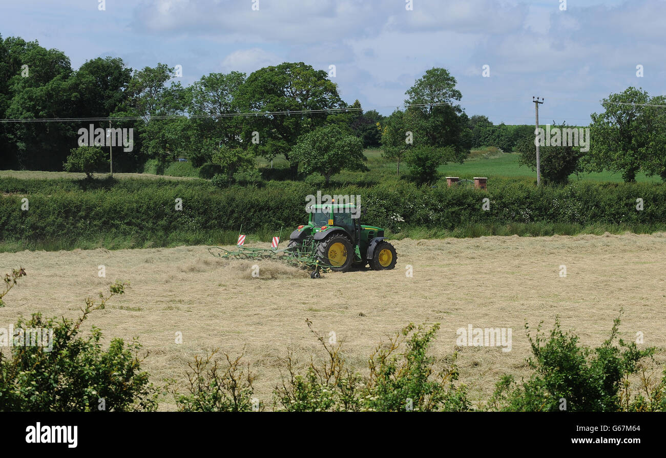 Farmer makes hay hires stock photography and images Alamy