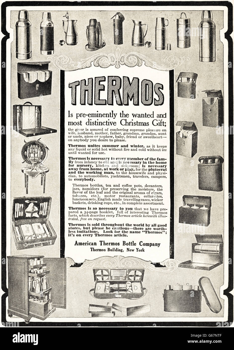 Original old vintage American magazine advert from the Edwardian era