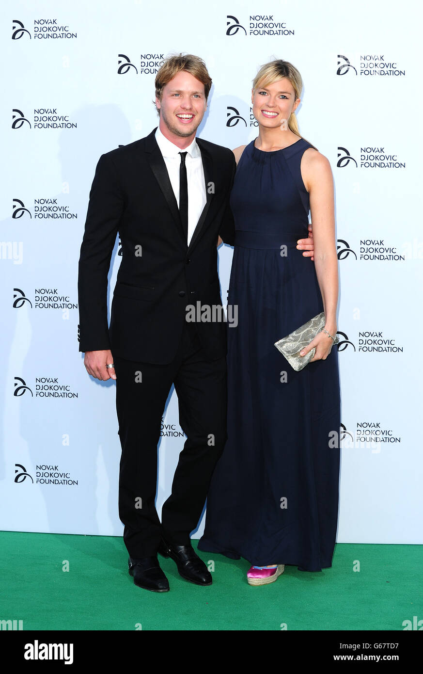 Sam Branson and Isabella Calthorpe attend the Novak Djokovic Foundation party at the Roundhouse in London. Stock Photo