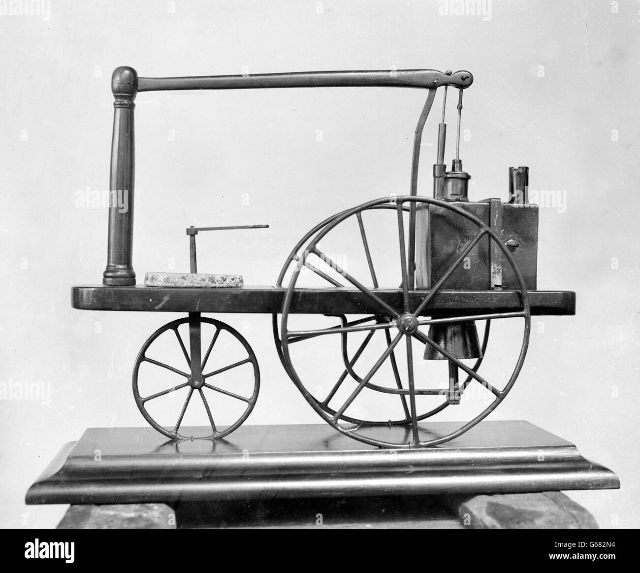 The first motor car invented in 1785. Used by the inventor to carry hot