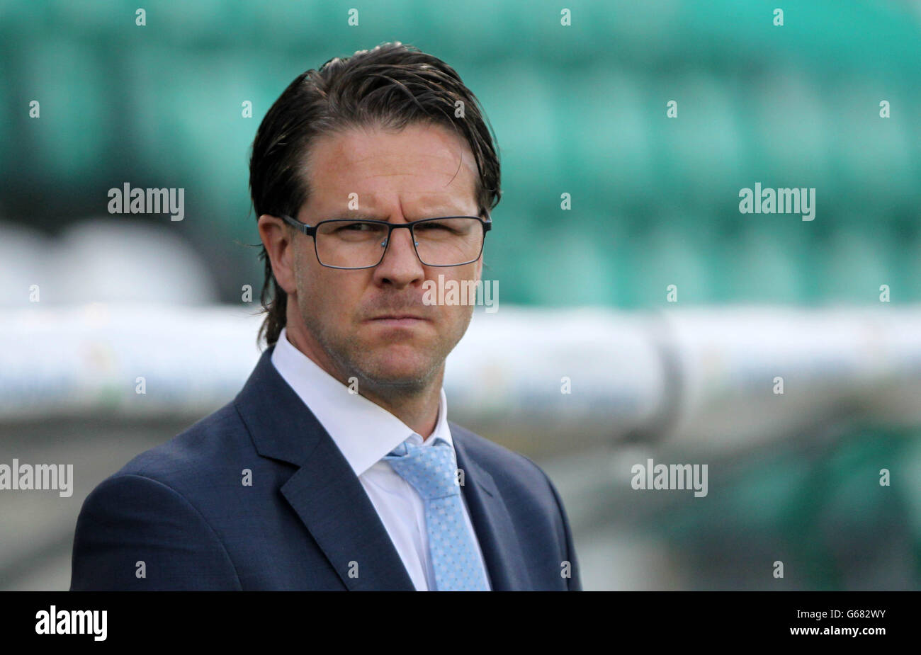 Malmo ff manager rikard norling during the uefa europa league hires