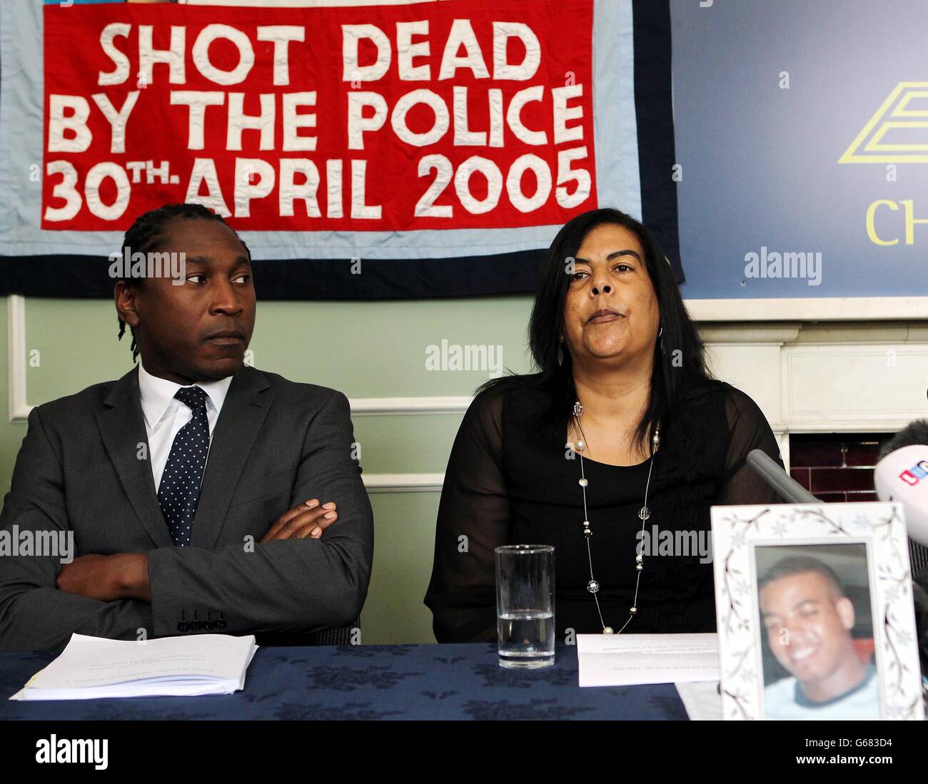 (Left to right) Leslie Thomas from Garden Court Chambers and Azelle Rodney's mother Susan Alexander as The Azelle Rodney inquiry report is published today. The police marksman who gunned down the 24-year-old robbery suspect had no reason to believe that he had picked up a weapon and there was 'no lawful justification' for shooting him dead, according to the damning official report. Stock Photo