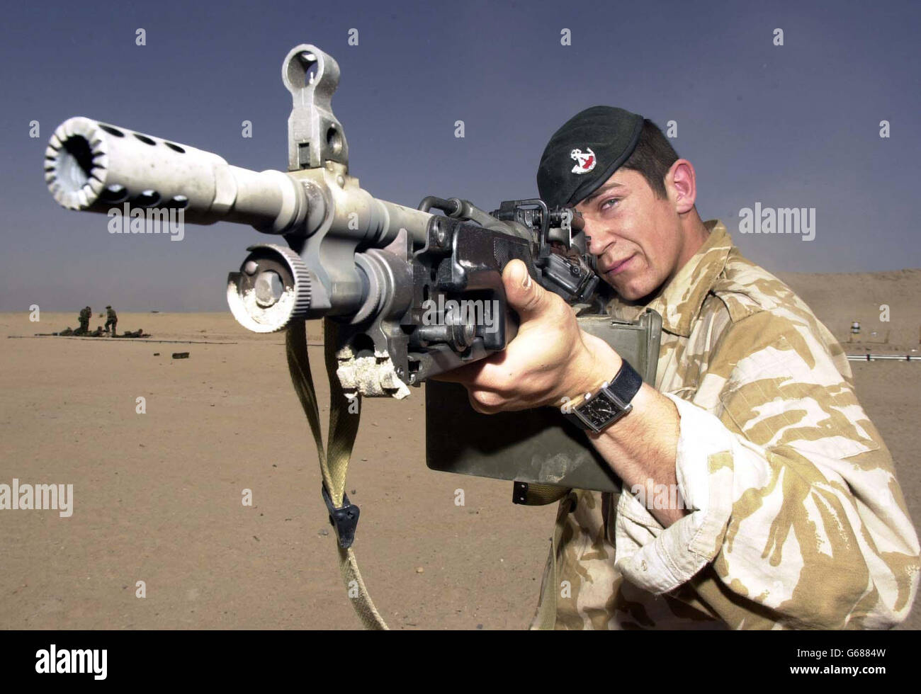 MINIMI machine gun testing Stock Photo Alamy