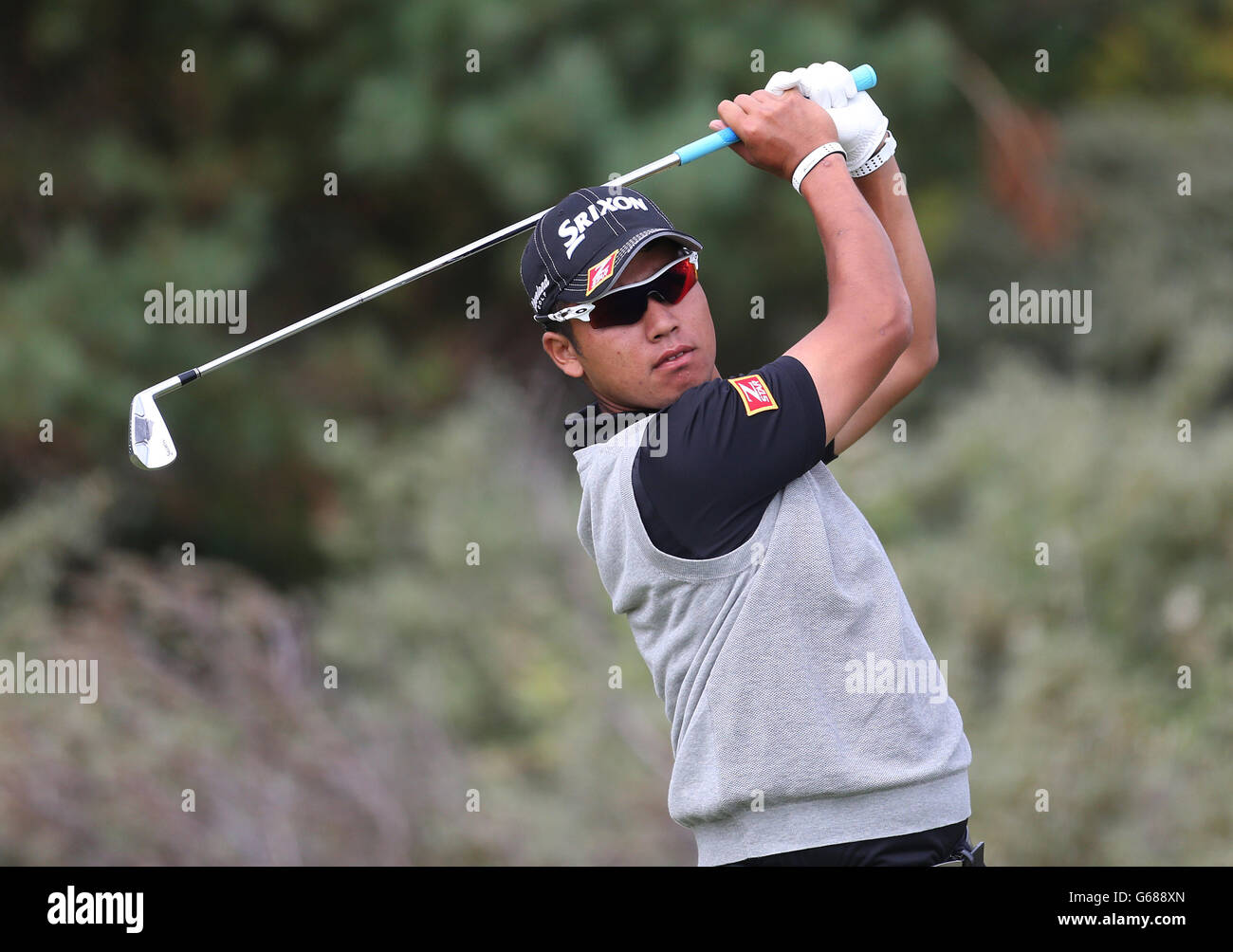 Japan's Hideki Matsuyama during day four of the 2013 Open Championship at Muirfield Golf Club, East Lothian Stock Photo
