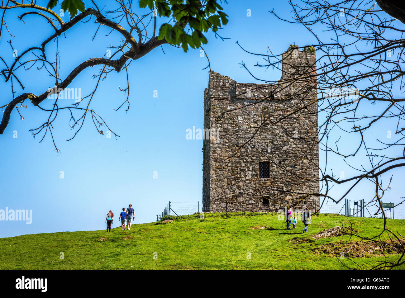 Audley's Castle, Co. Down, Northern Ireland Stock Photo