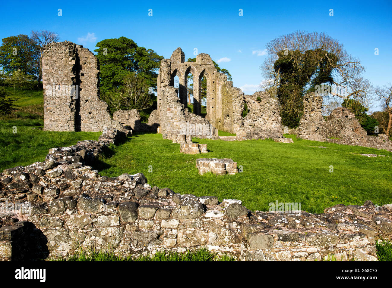 Inch Abbey, Co. Down, Northern Ireland Stock Photo