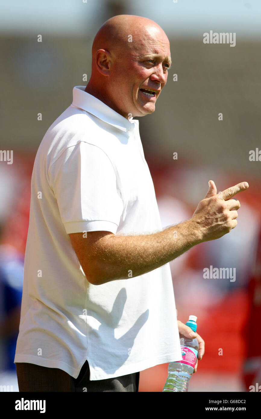 Soccer - Friendly - Alfreton Town v Birmingham City - The Impact Arena. Nicky Law, Alfreton Town manager Stock Photo