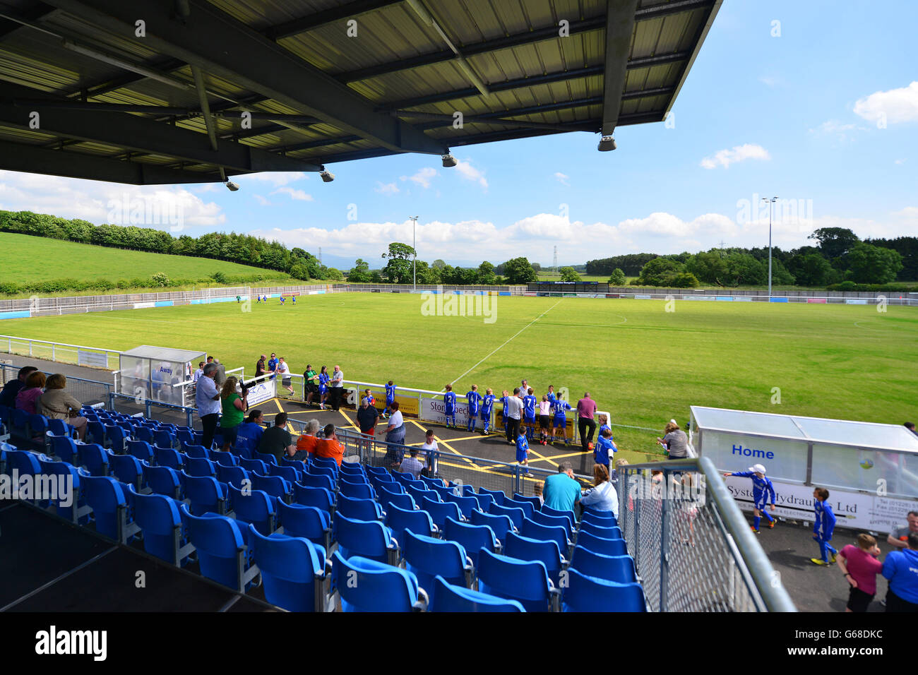 Soccer Friendly Penrith AFC v Blackpool Frenchfield Park Stock