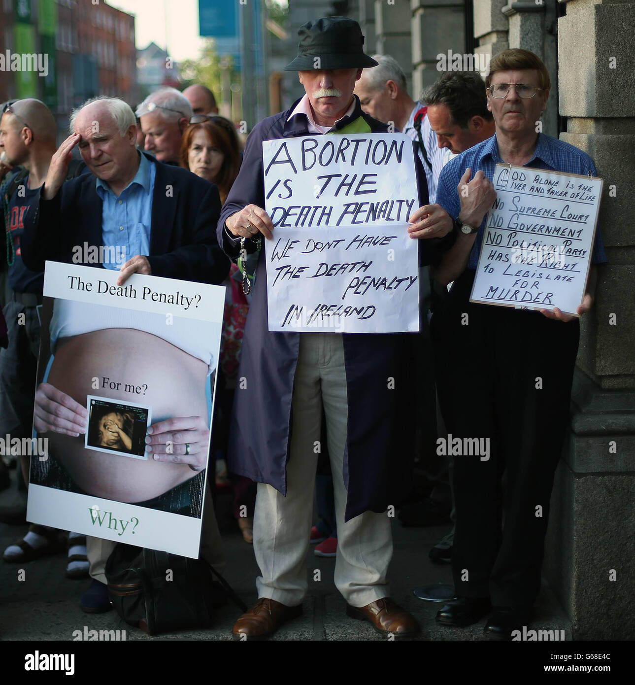 Dublin abortion protest Stock Photo