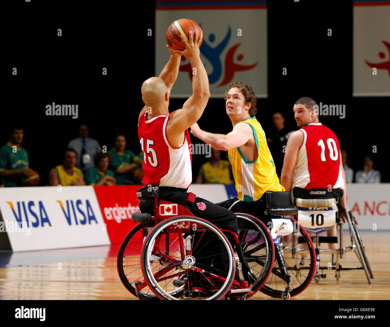 Wheelchair Basketball VISA Paralympic World Cup 2007 Manchester. Match action between