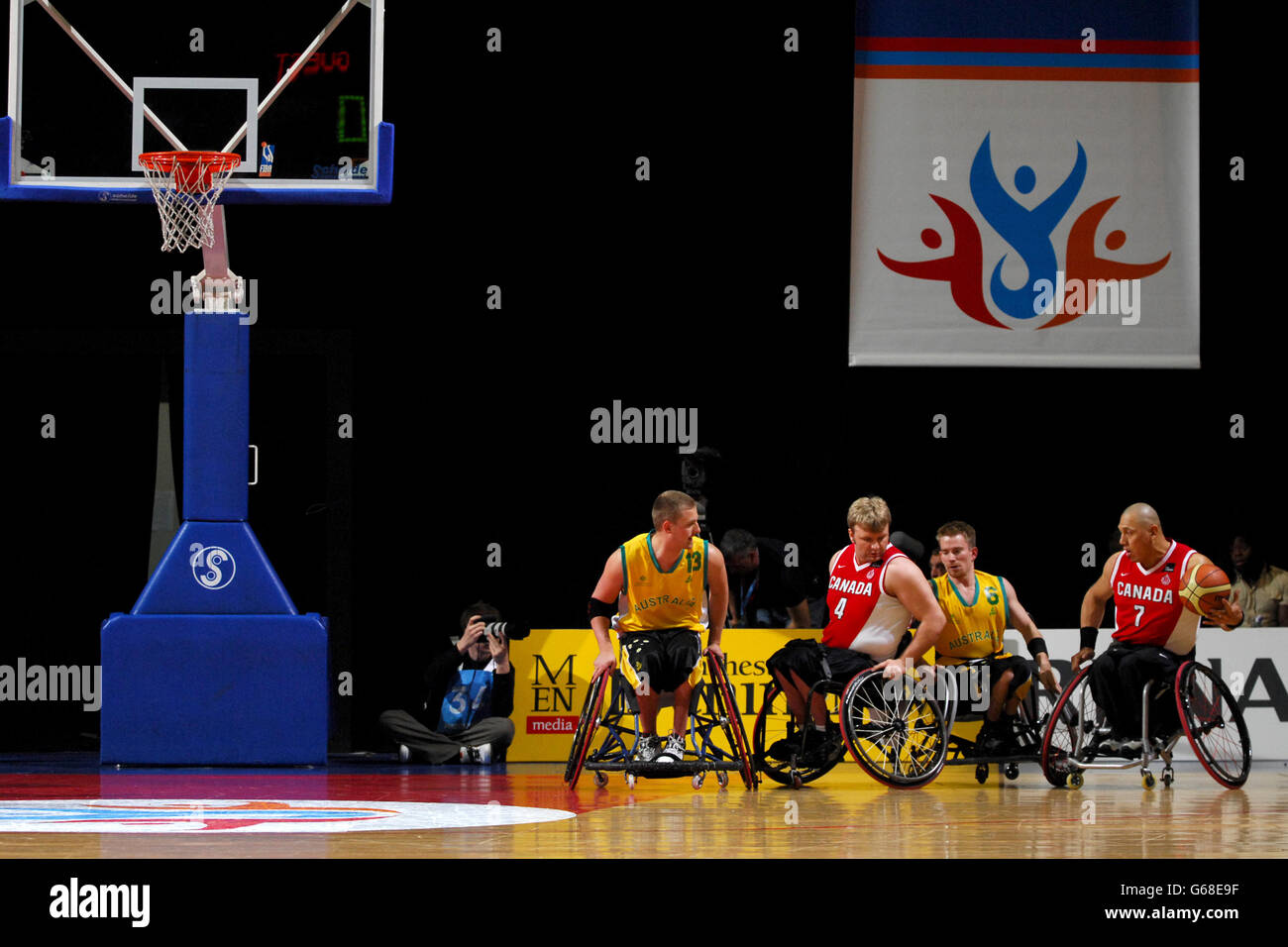 Wheelchair Basketball VISA Paralympic World Cup 2007 Manchester. Match action between