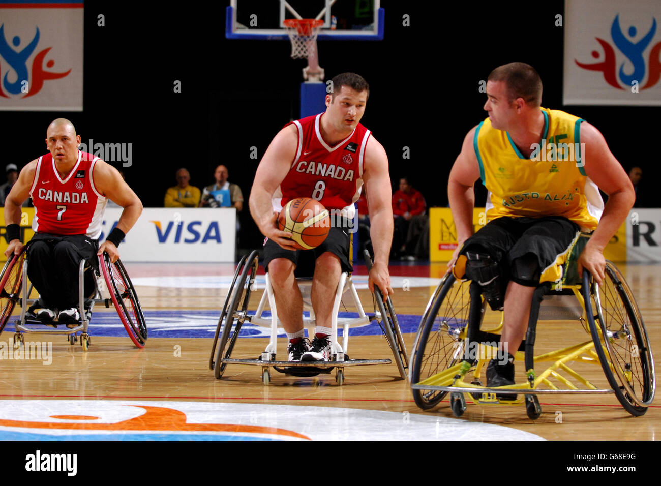 Wheelchair Basketball VISA Paralympic World Cup 2007 Manchester. Match action between