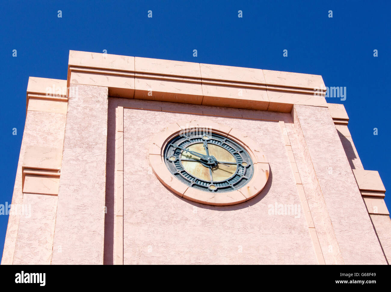 The clock tower of a resort building on Paradise Island (The Bahamas