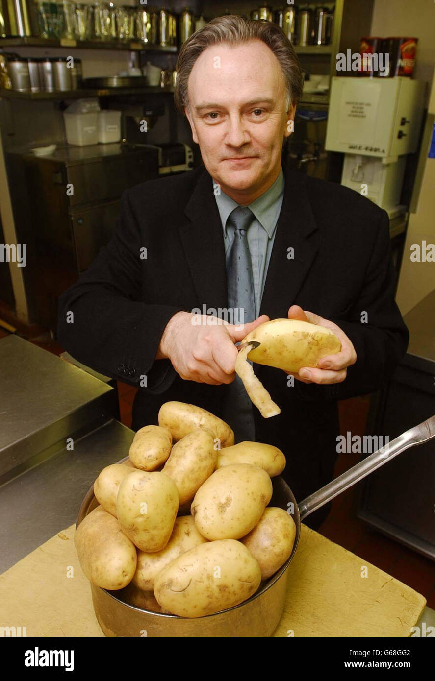 Philip Joseph, general manager of The George Hotel, in Hathersage, Derbyshire. Mr Joseph found himself in front of a county court judge following a row last May when a customer complained that the hotel restaurant refused to serve him potatoes. Stock Photo