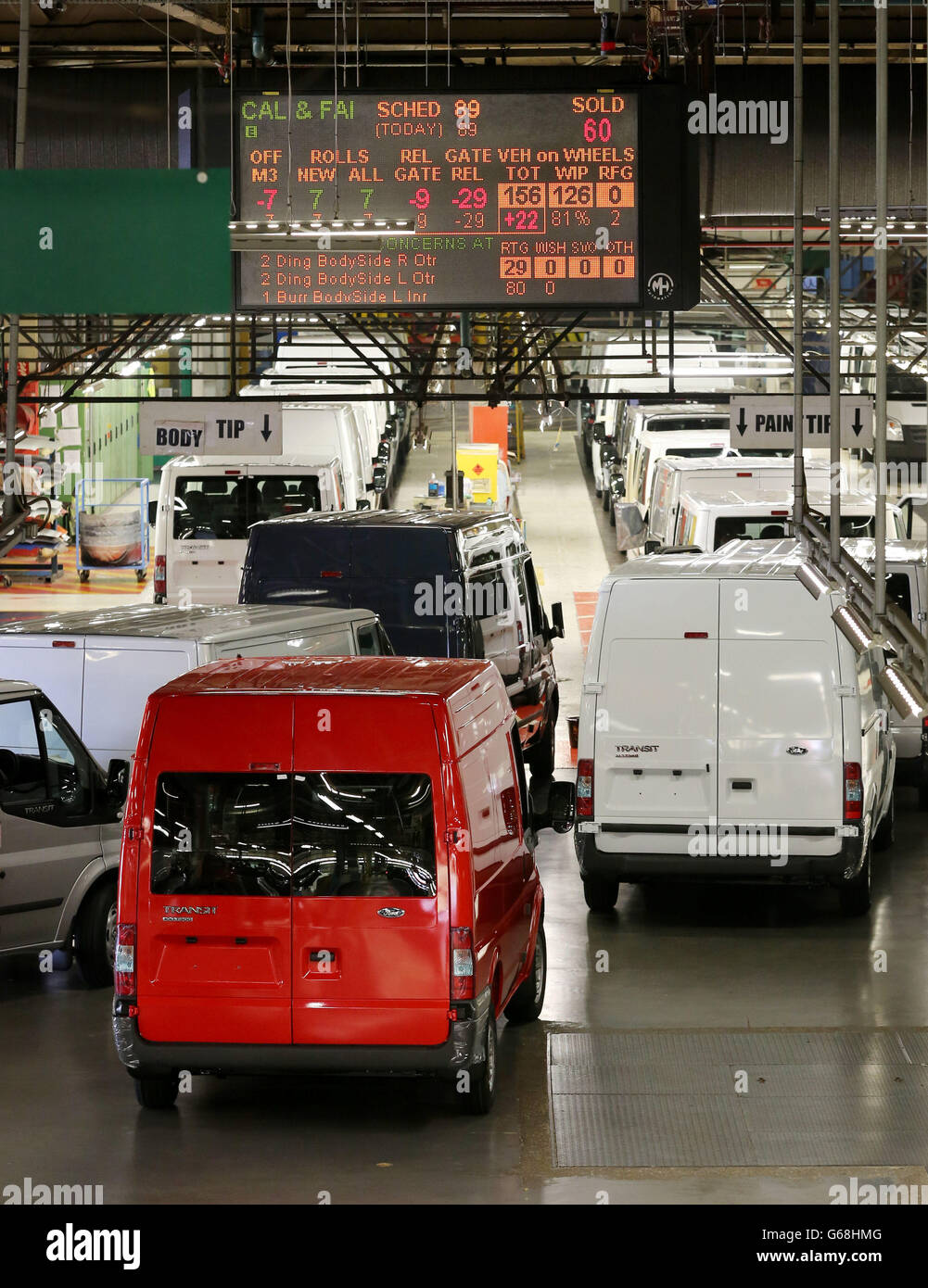 General view of the ford transit assembly plant in southampton hires