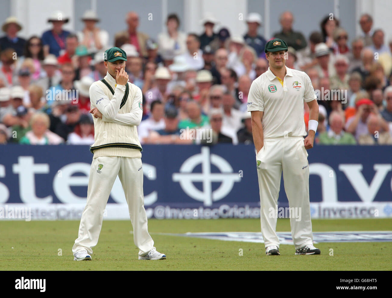 Previously unissued photo of Australia's Michael Clarke (left) and ...