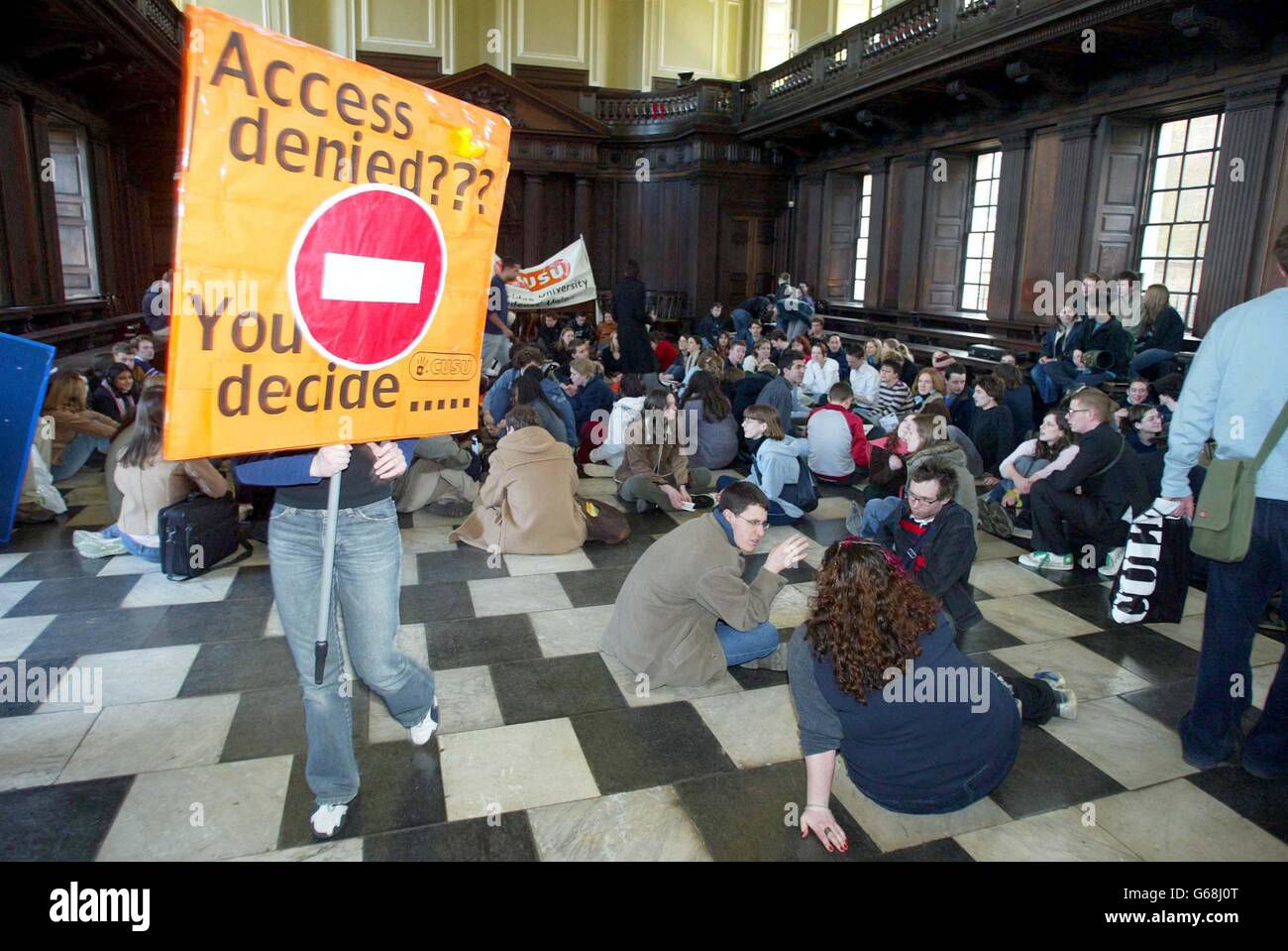 Cambridge University Fees Protest Stock Photo Alamy