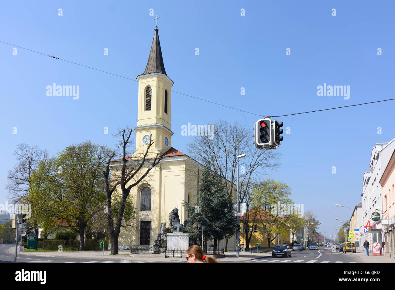 church Mariae Himmelfahrt, Ebergassing, Austria, Niederösterreich, Lower Austria, Donau Stock Photo