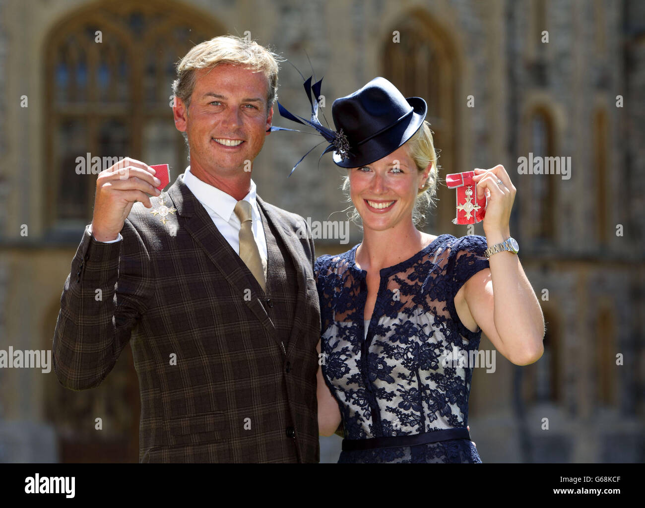 Gold medal winning Olympic Dressage riders Carl Hester and Laura