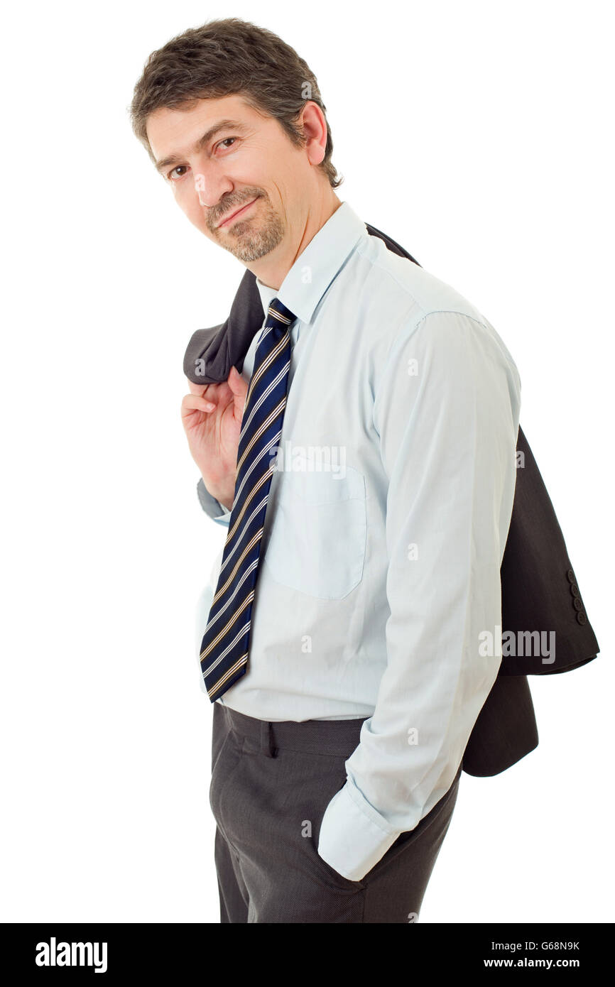 young business man portrait isolated on white Stock Photo - Alamy