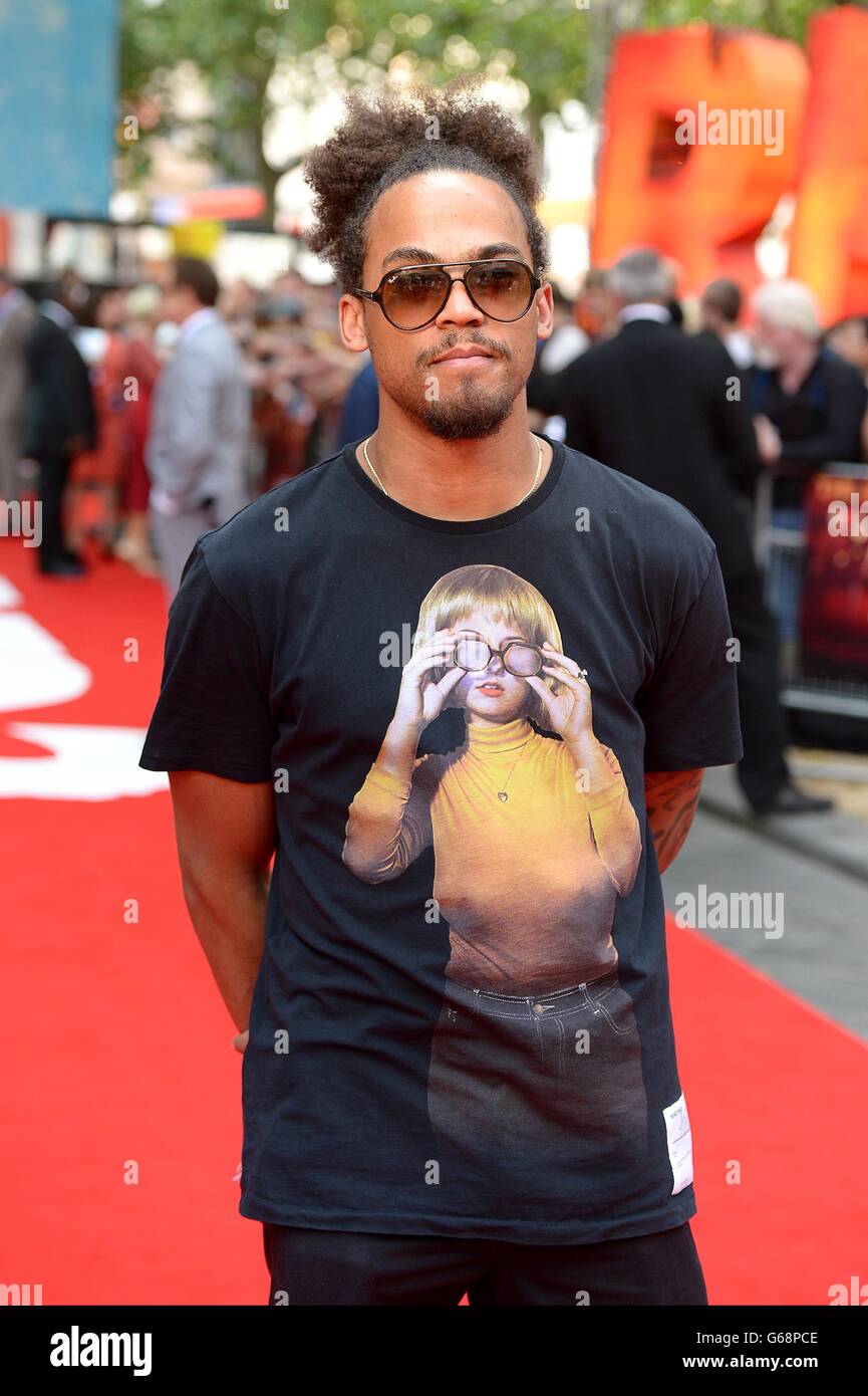 Dev arriving at the UK Premiere of Red 2, at the Empire Leicester Square cinema in London. Stock Photo