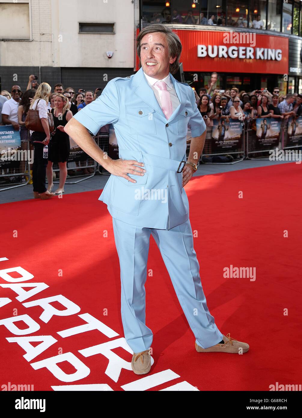 Comedian Steve Coogan, as his alter-ego Alan Partridge, arriving for the premiere of Alan Partridge : Alpha Papa, at the Vue West End in Leicester Square, central London. Stock Photo