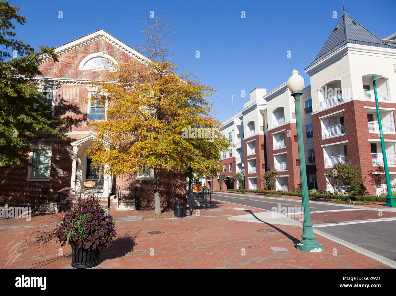 The sunny view of Norfolk city old town (West Virginia Stock Photo Alamy