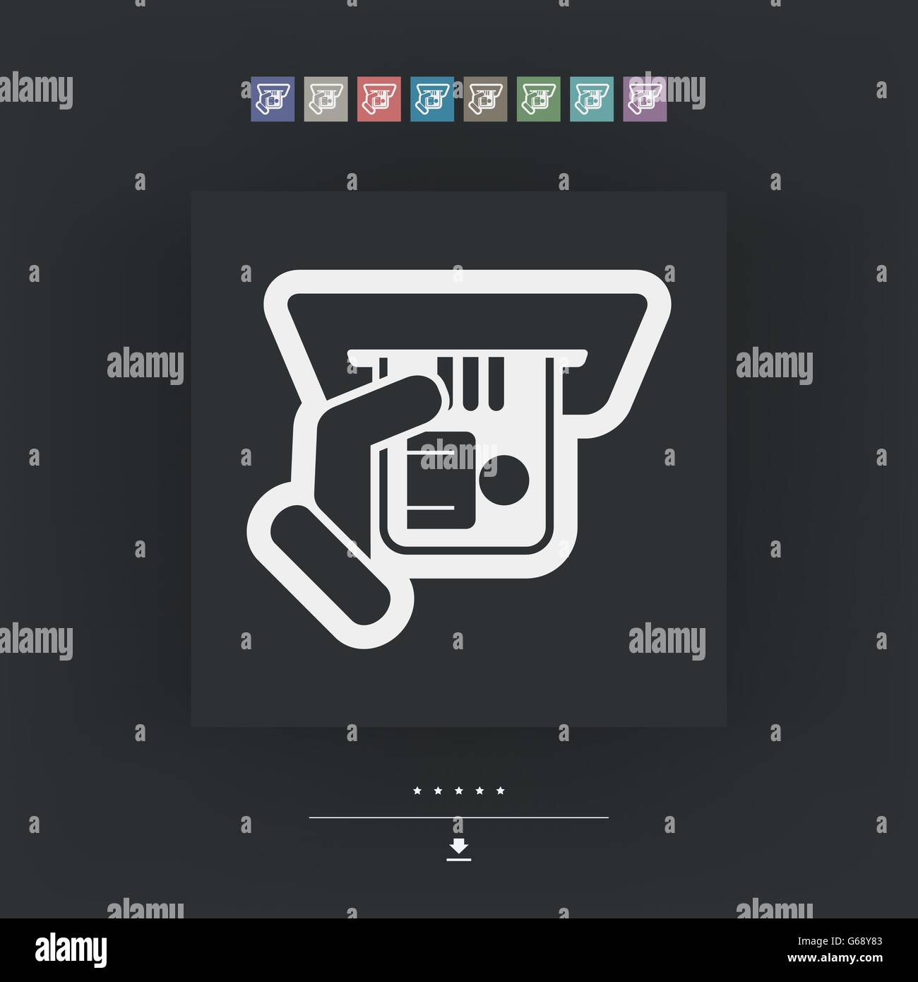 Id card insert icon Stock Vector