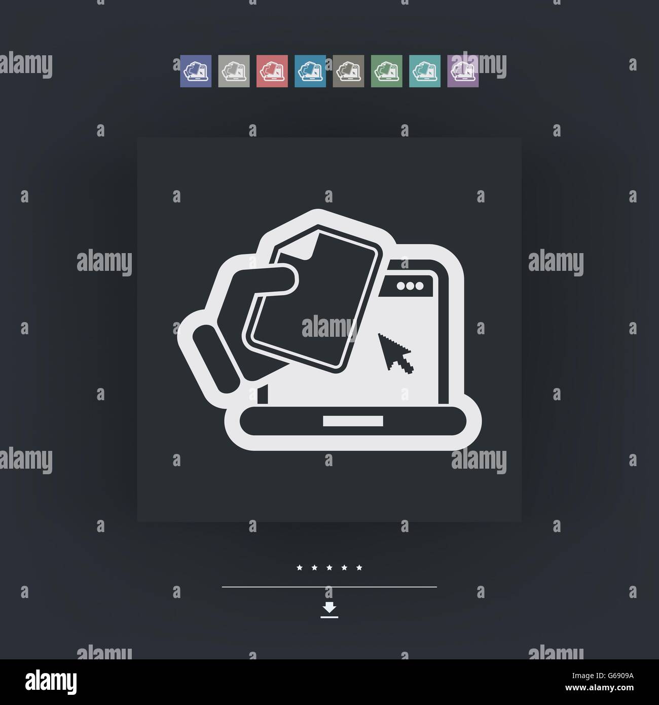 Laptop document icon Stock Vector Image & Art - Alamy