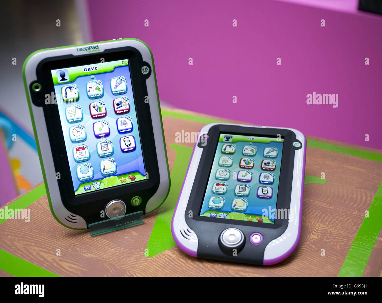 The LeapFrog LeapPad Ultra on display at the Argos Christmas Preview in London. Stock Photo