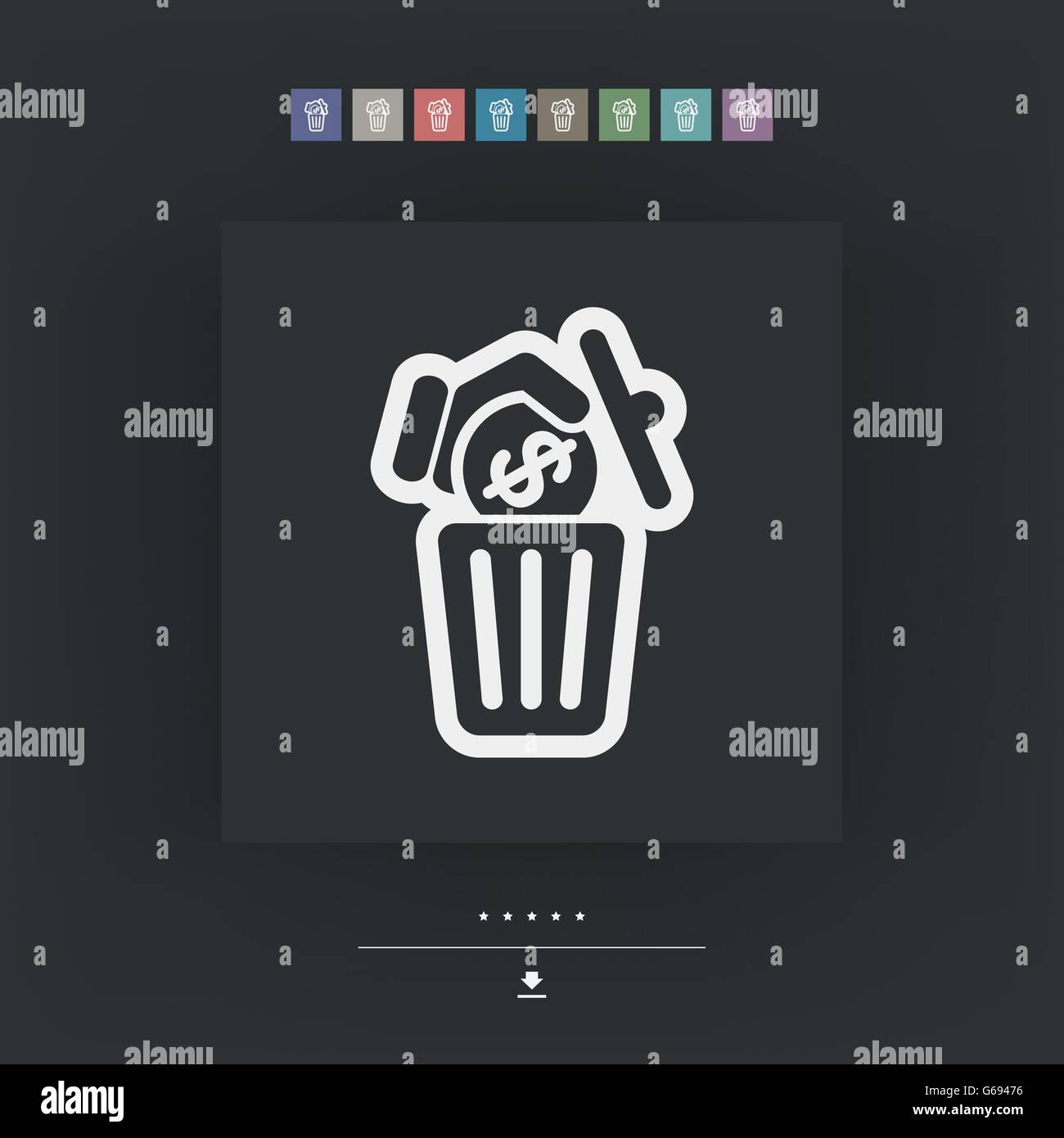 Waste of money Stock Vector