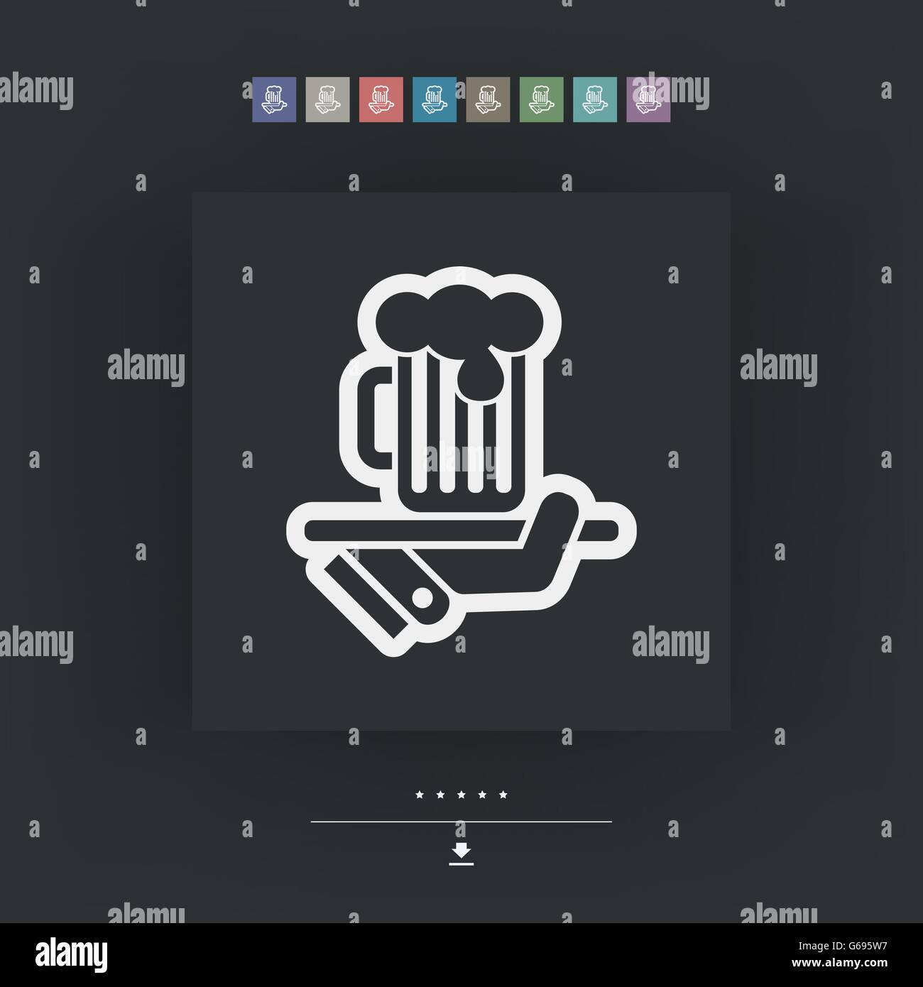 Waiter serving beer icon Stock Vector Image & Art - Alamy