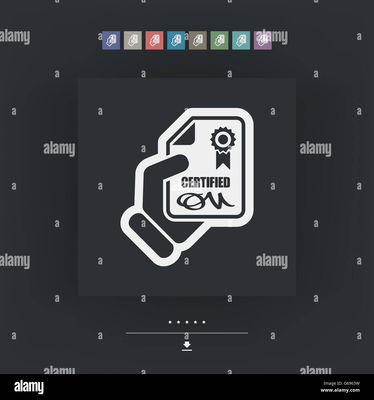 Certified document icon Stock Vector Image & Art - Alamy