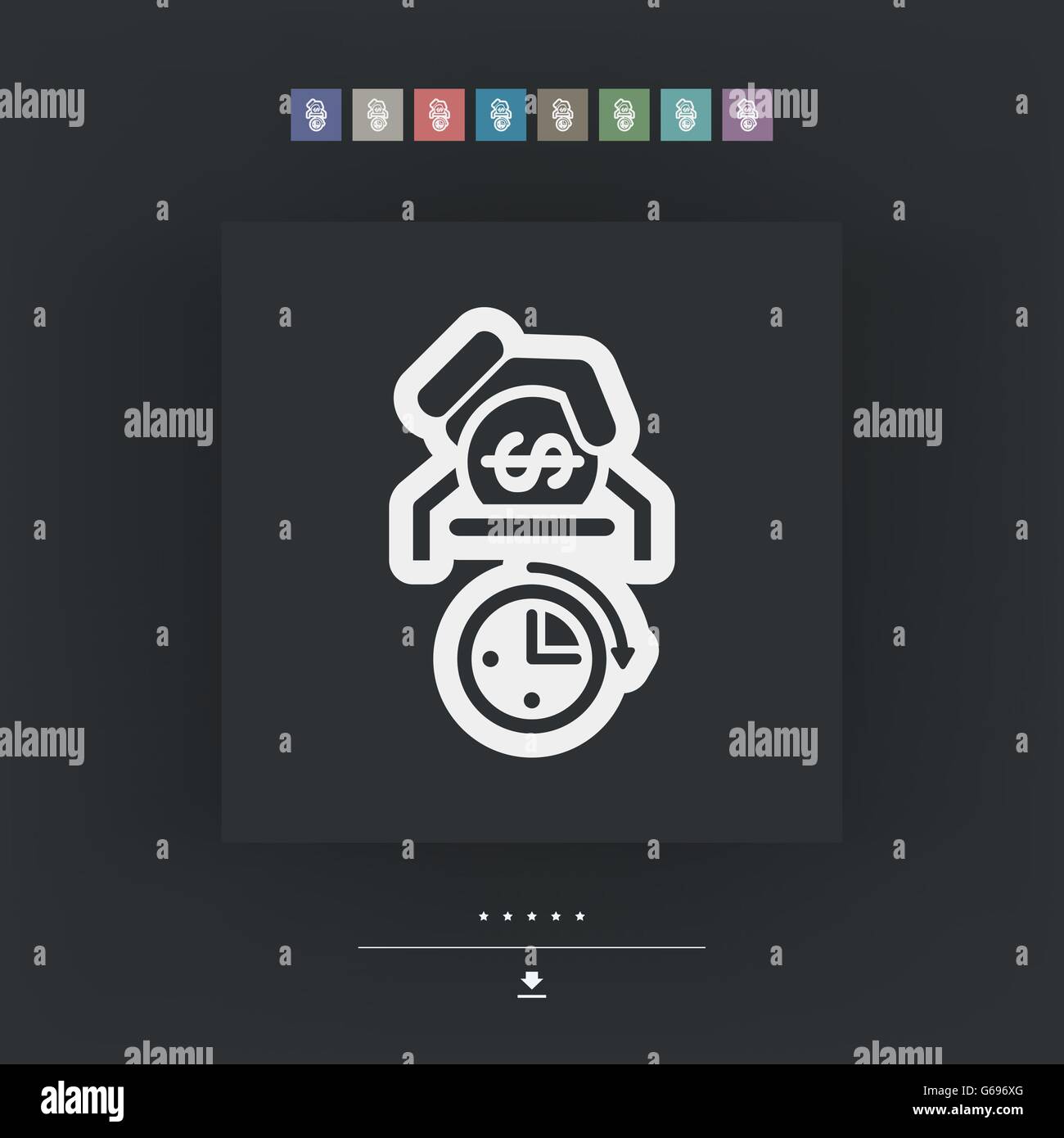 Money time icon Stock Vector Image & Art - Alamy