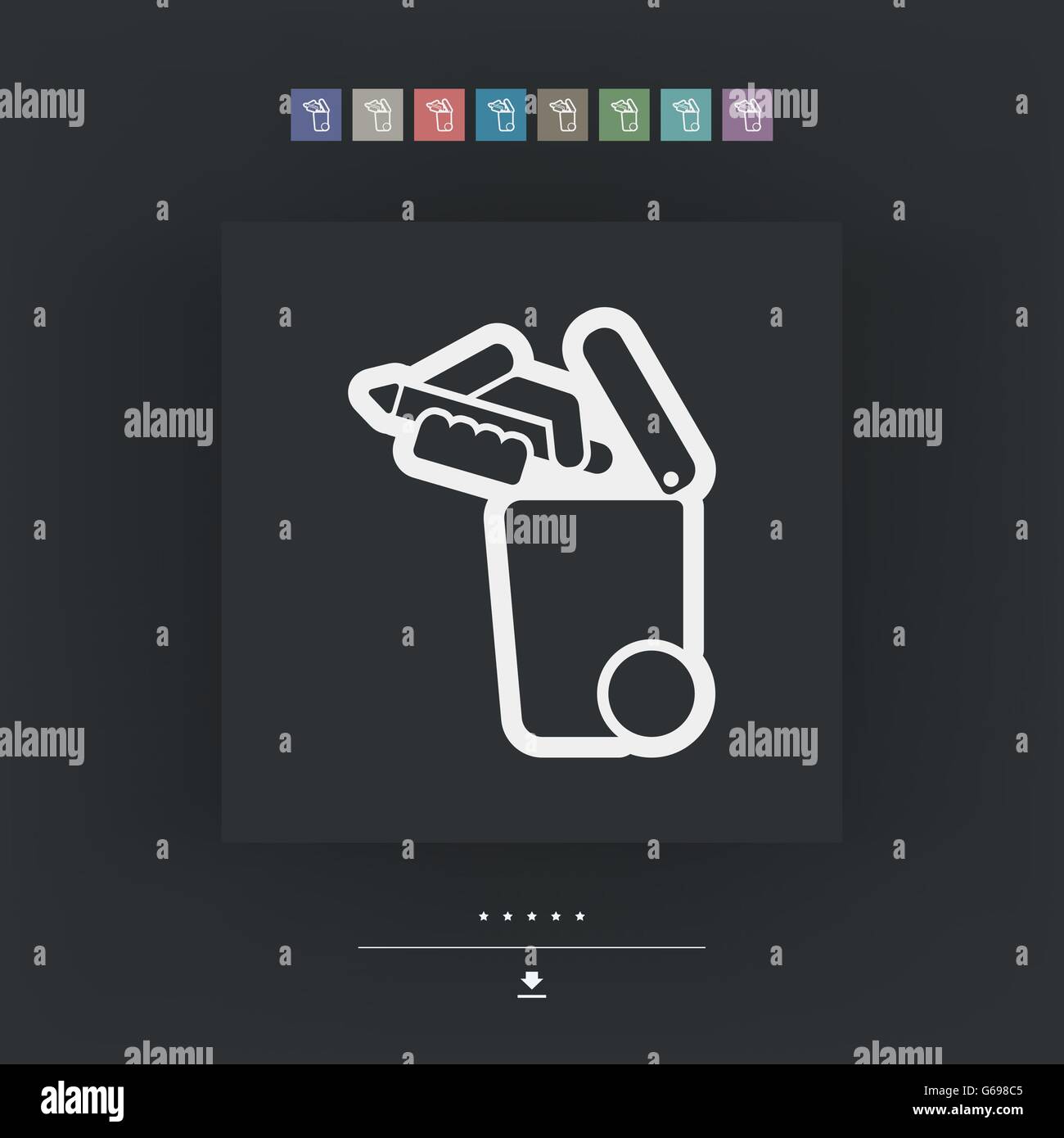 Separate waste collection icon Stock Vector