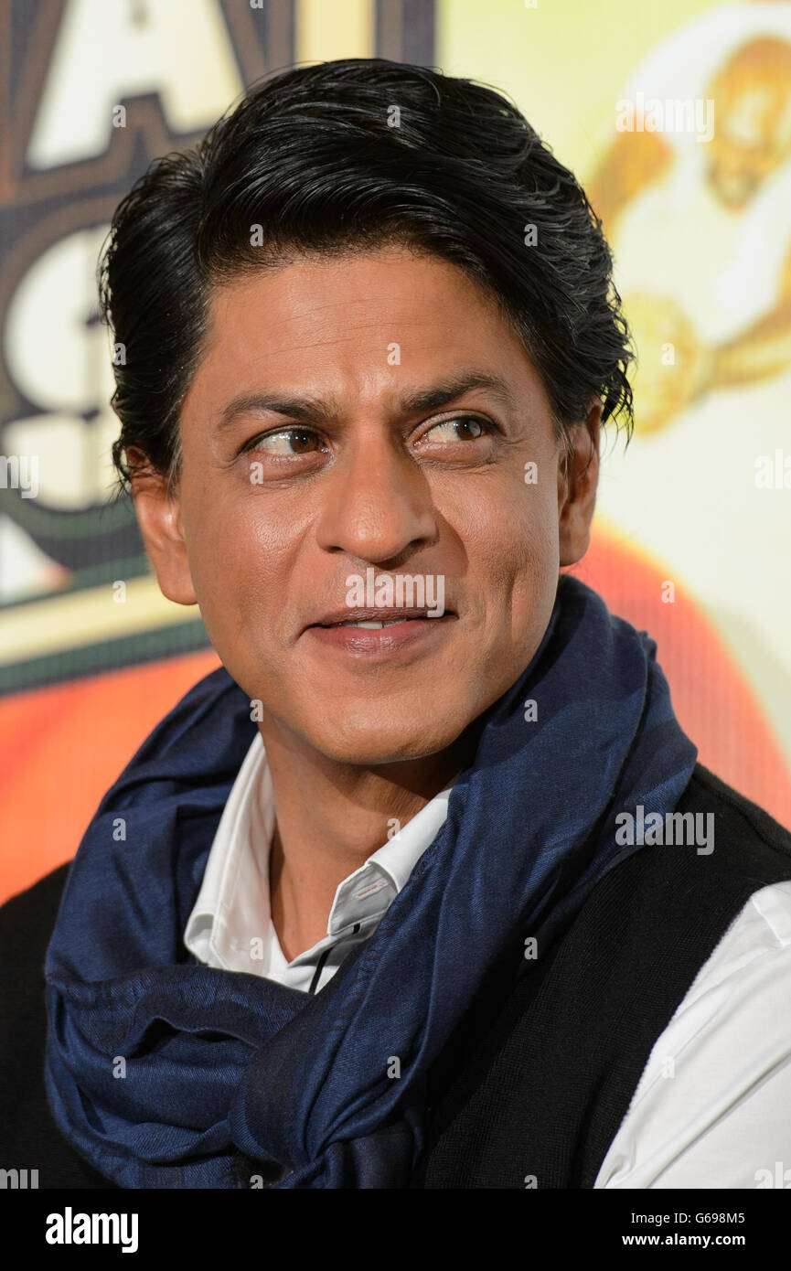 Chennai Express press conference - London. Shahrukh Khan at a press conference for the film 'Chennai Express' at the Courthouse hotel, in central London. Stock Photo