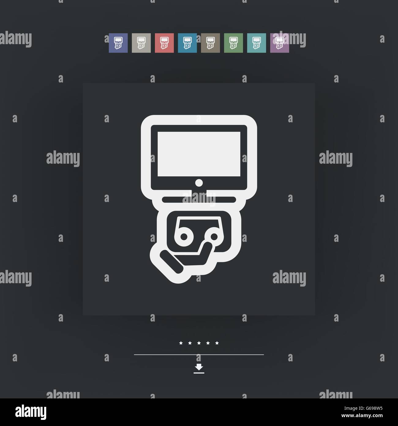 Vhs icon vector vectors hi-res stock photography and images - Alamy