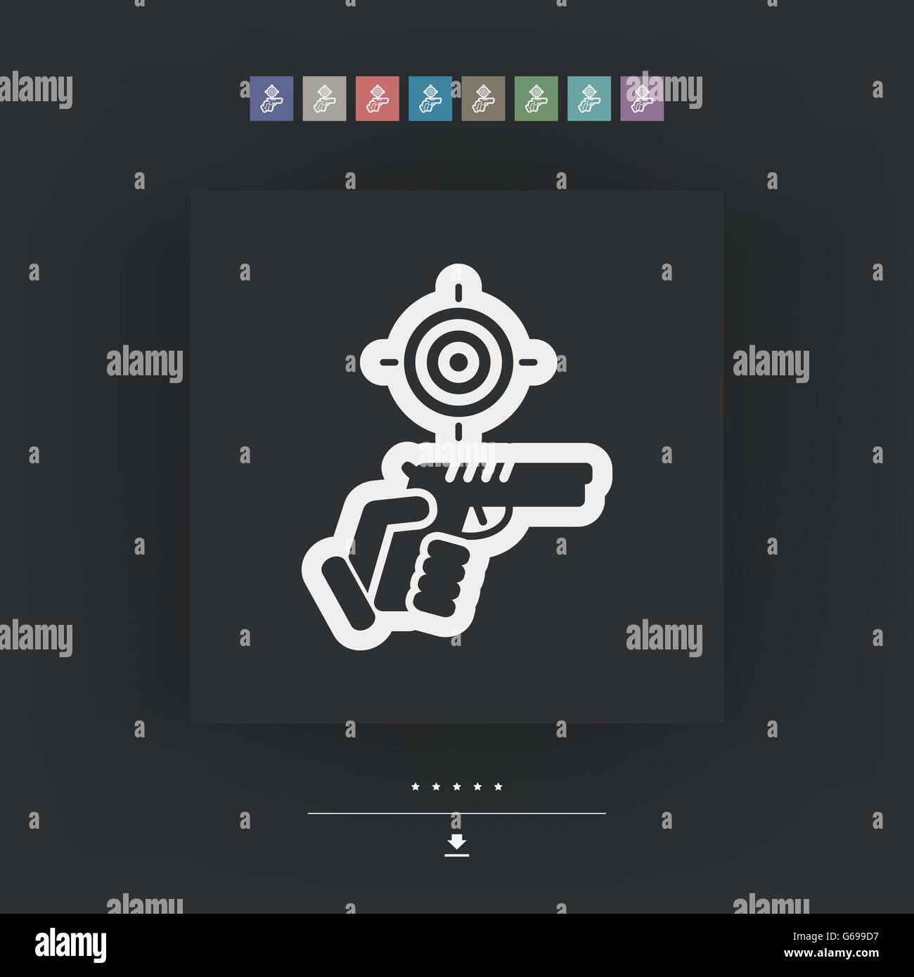 Gun icon Stock Vector