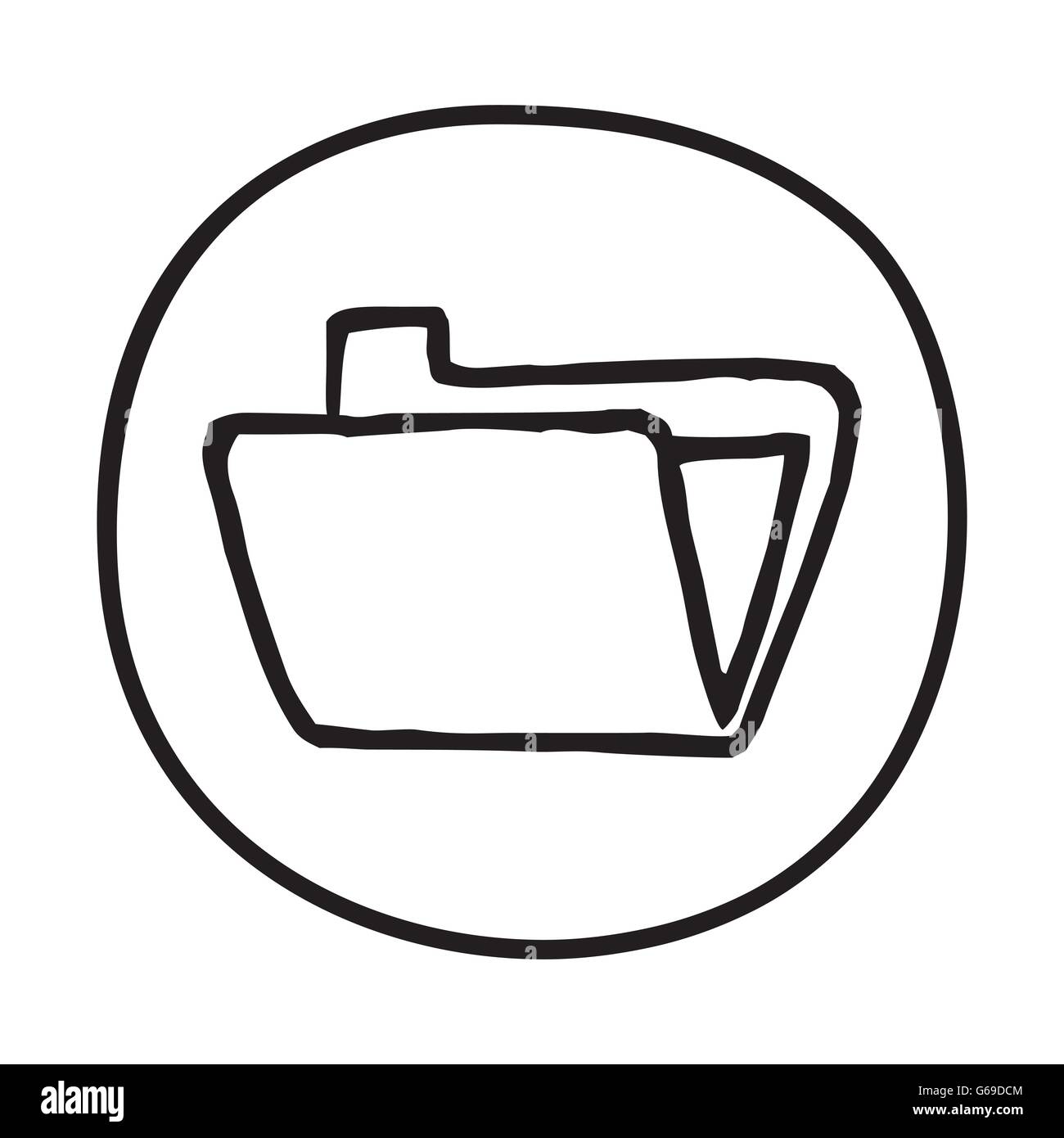 Doodle Folder icon Stock Vector Image & Art - Alamy