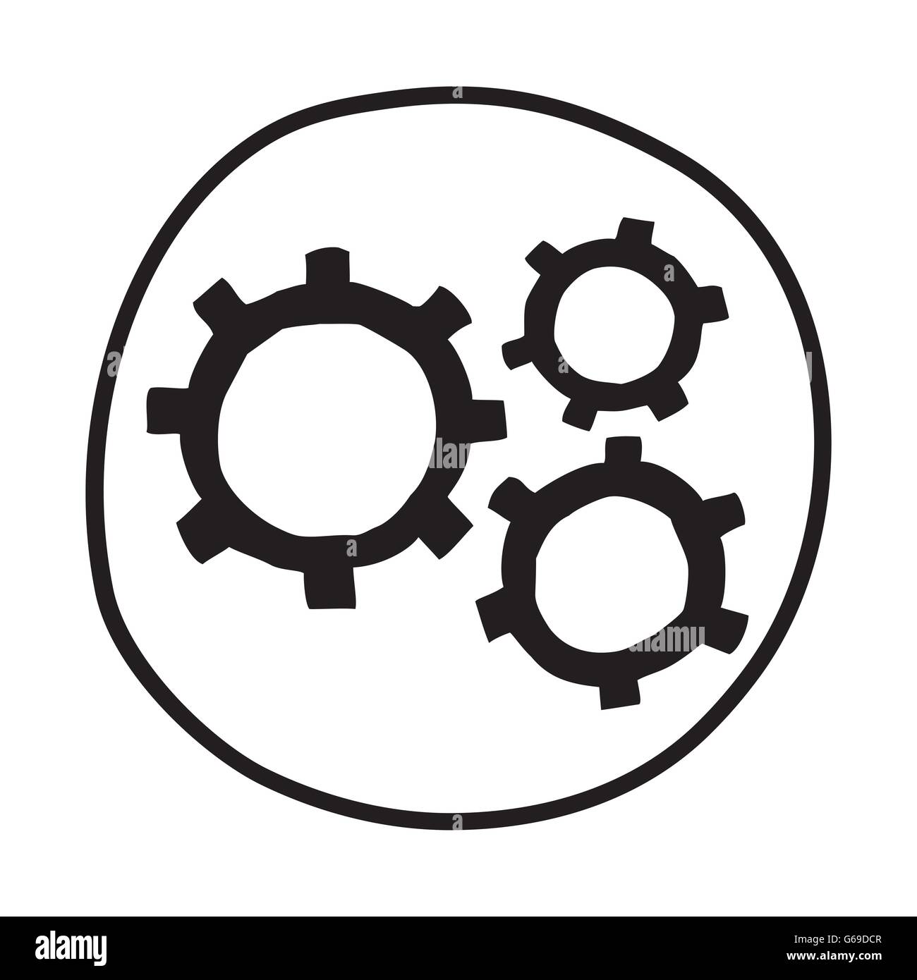 Doodle Gears icon Stock Vector Image & Art - Alamy