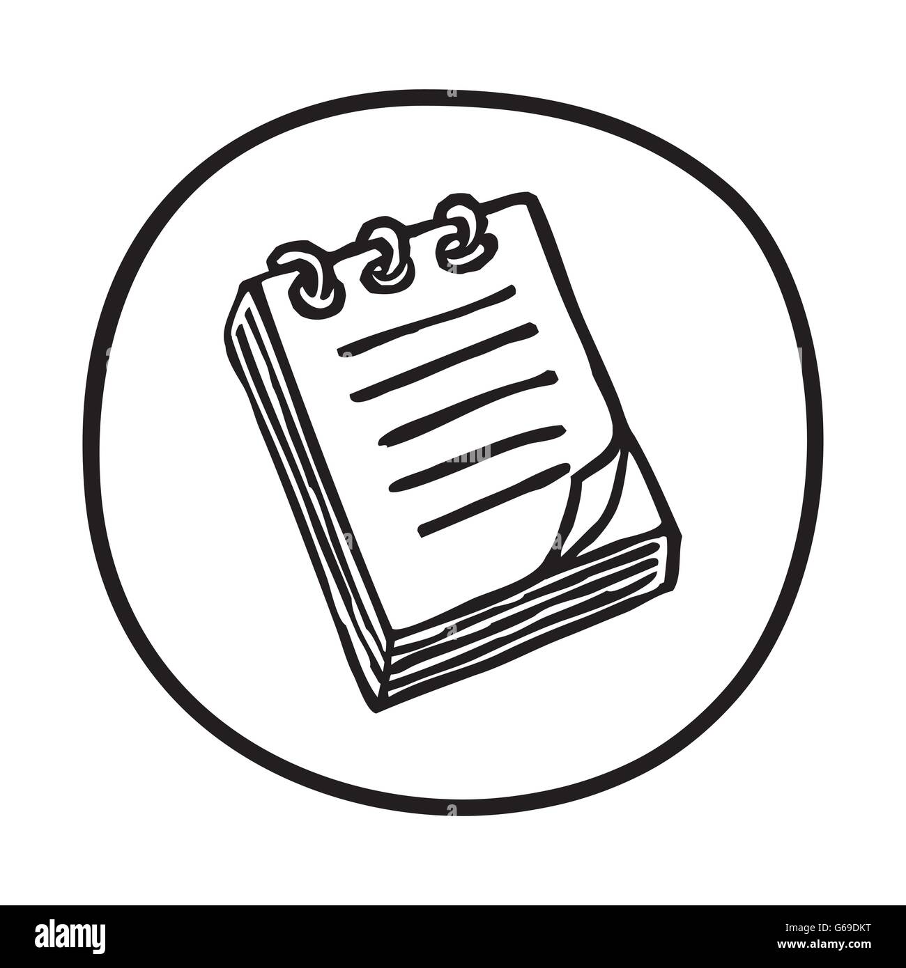Doodle Notepad icon Stock Vector Image & Art Alamy
