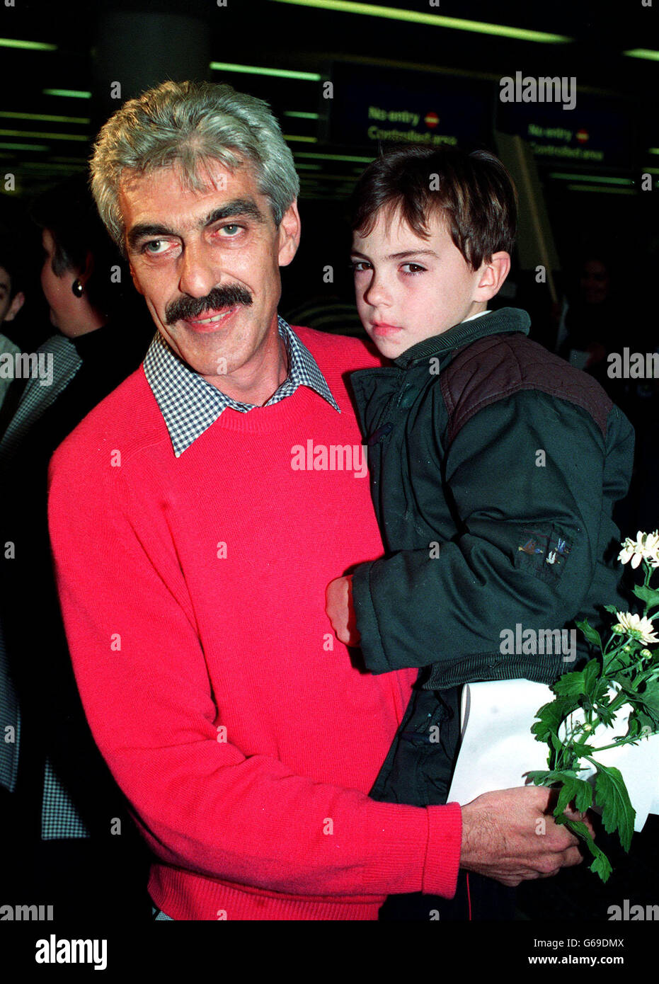 Derek lockwood and his five year old stuart lockwood hires stock