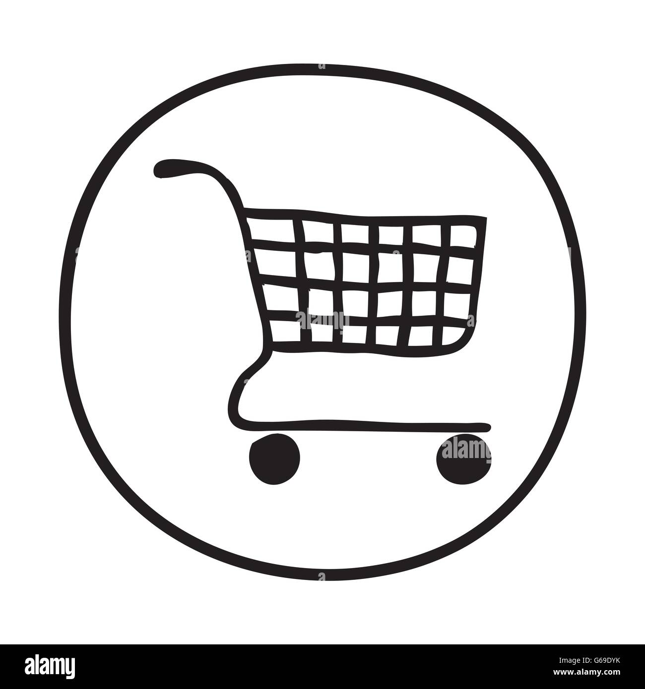 Doodle Shopping Cart icon Stock Vector Image & Art - Alamy