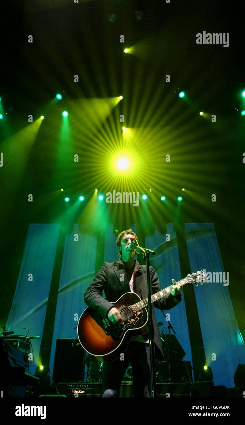 Richard Ashcroft performing on stage during the Teenage Cancer Trust