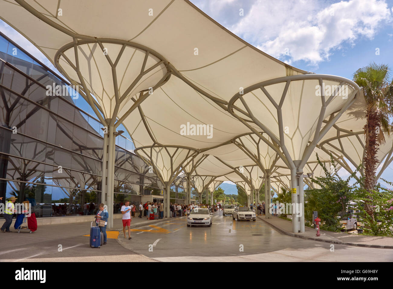 Departures concourse at Split Airport, between Split and Trogir, Croatia Stock Photo