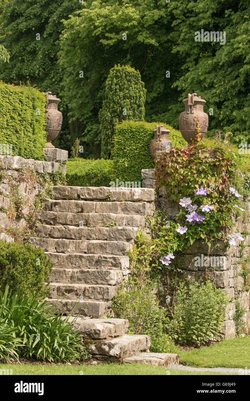 Gardens, Plas Newydd, Anglesey Stock Photo Alamy