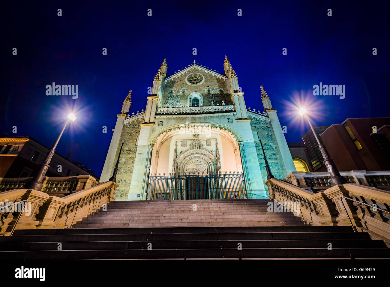 San Jerónimo el Real, St. Jerome the Royal, is a Roman Catholic church from the early 16th-century in central Madrid, Spain Stock Photo
